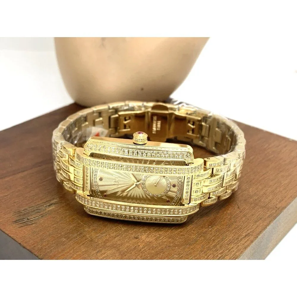 JBW Women's Watch PS505A Mink Swiss Quartz 18k Gold Plated 505 Diamonds 28mm